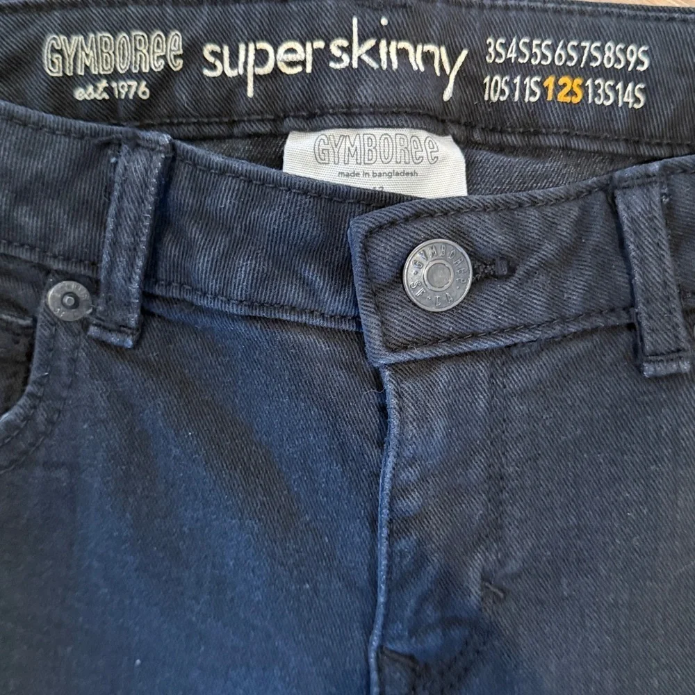 NWT Girls Gymboree Super Skinny Black Jeans Size 12 Slim